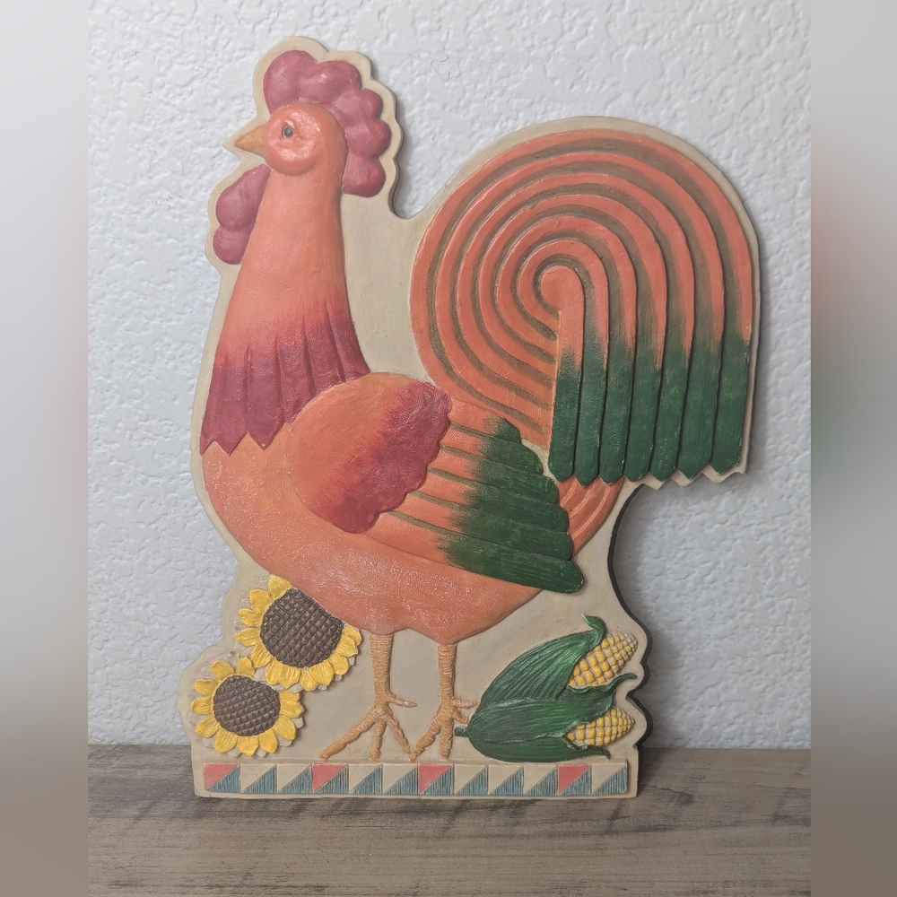Jim Shore Heartwood Creek Resin Rooster Plaque